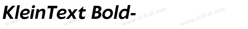 KleinText Bold字体转换 KleinText Bold字体转换